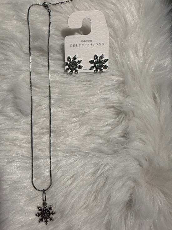 Maurices Jewelry - Maurices Nickel Free Snowflake Earrings & Necklace Set